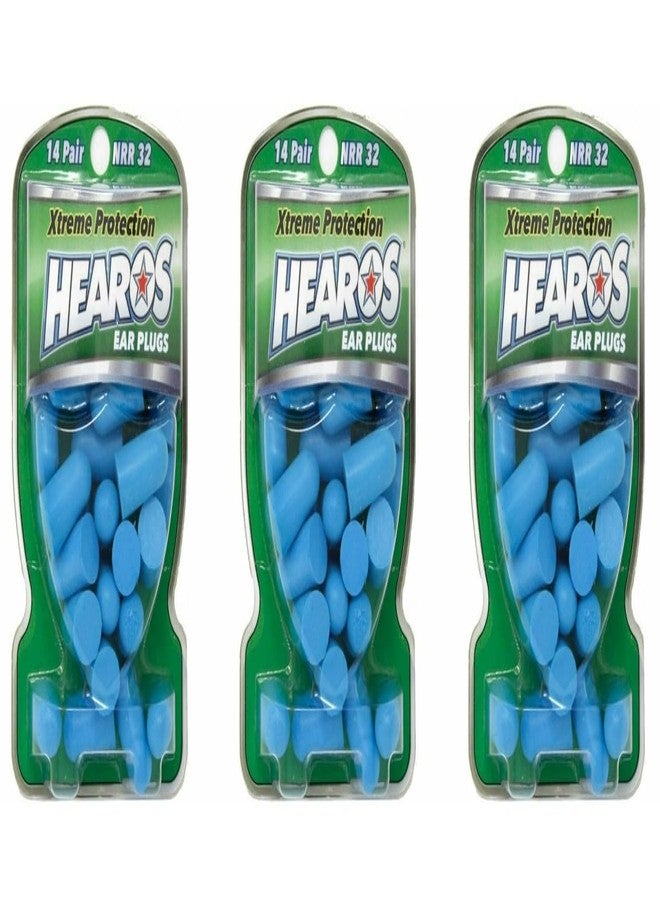 Hearos Ear Plugs Xtreme Protection Series 14 Count (Pack of 3)